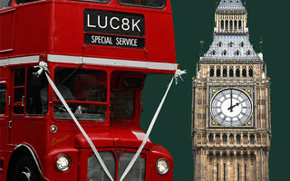 Sophie goes to London video displays typical red bus from London with the Tower Big Ben