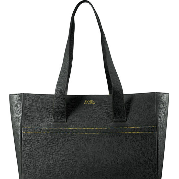 Leather Shopper Handbag handmade in black color you can choose your color